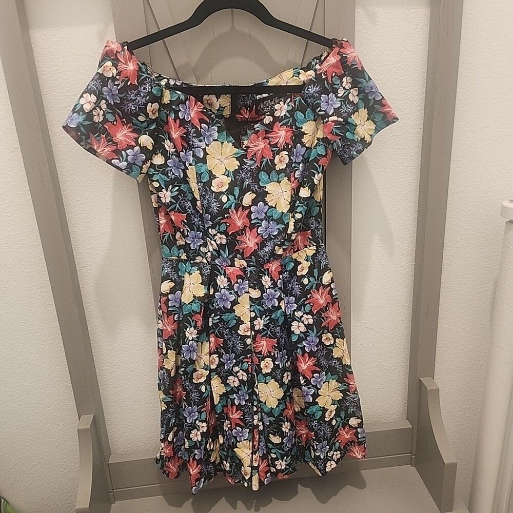 VTG All That Jazz vintage body suit Short romper Floral Tropical Hawaii Size 5/6